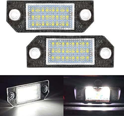 Bynome Led Kennzeichenbeleuchtung Glühbirnen CanBus Fehlerfrei Nummernschil für ford Focus MK2 (2003-2008) C-Max (2003-2007) 2 Stücke