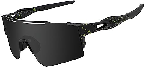 DUDUKING Polarisierte Sonnenbrille Fahrradbrille Herren Damen, Schnelle Brille Sportbrille für Radfahren MTB Rennrad Laufen Golf Baseball Volleyball Angeln Trekking, UV400 Schutz TR90 Rahmen Grau