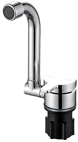 HAPPEN Kupfer-Wasserhahn, High-End-Klappwasserhahn, Wasserhahn, 360-Grad-Kalt-Warmwasser-Wasserhahn für Marine, Boot, Yacht, 1003