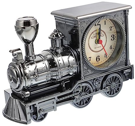 Garneck Dekorative Uhren Klassischer Wecker Kinderwecker Alter Wecker Tischwecker Antike Uhrenformen Zug Figur Lokomotive Wecker Nacht Alarm Uhren Lauter Wecker Check-in Büro Leuchtend
