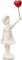 CHEYLIZI Statue Fliegende Ballon Mädchen Figur, Wohnkultur Moderne Kunst Skulptur Harz Figur Handwerk Ornament Weiß.