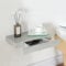 [en.casa] Étagère Murale avec Tiroir Intégré Table de Chevet Flottante Table d'Appoint pour Chambre Salon Entrée Cuisine MDF PVC 40 x 25 x 5 cm Effet Béton