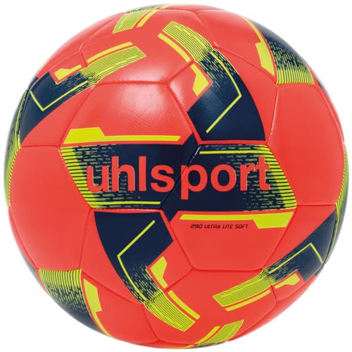 uhlsport Jugendball 290 Ultra LITE Soft, Größe:5, Farbe:Fluo rot/Marine/Fluo gelb
