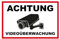 SL group - 1 Schild Achtung Videoüberwachung 20 x 30 cm aus extra stabiler PVC Kunststoff-Platte - Kamera Überwachung Schilder für Grundstück, Haus, Garten & Baustelle - Hinweisschild & Warnschild