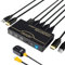 KVM Switch 4K 60Hz, USB HDMI Switcher 2 PC 1 Monitor, mit 2 HDMI Kabeln & 2 USB Kabeln