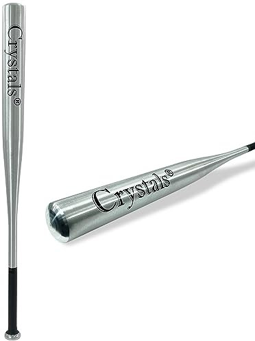 Crystals Metal Baseball Bat, Aluminium, Select from 4 Colours, 32-Inch (Silver)