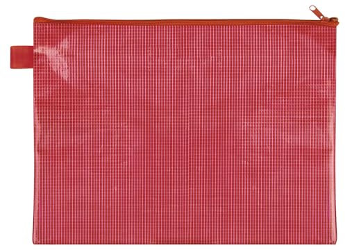 VELOFLEX 2704020 - Reißverschlusstasche DIN A4, rot, aus gewebeverstärktem EVA-Material, 1 Dokumententasche