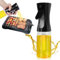 URAQT Ölsprüher, 200 ml ölspray zum Kochen, Öl Sprühflasche für Öl und Essig, ölsprüher für speiseöl Kochen, öl spray ölflasche für Salat, Grille, nBacken, BBQ (Schwarz)