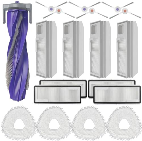 Bluearks 19Pcs Zubehörset für Narwal Freo X Ultra Staubsauger,1 Main Rollbürste 2*Filter 4*Mopp Wischtücher 6 Staubbeutel 6 Seitenbürsten