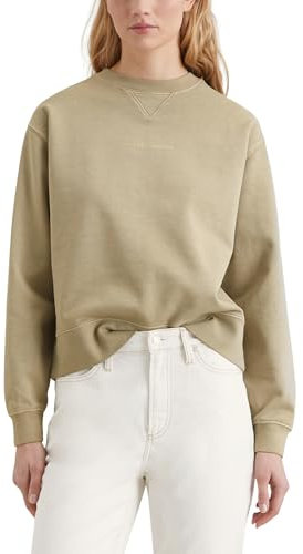 Marc O'Polo Denim Damen Sweatshirt aus Bio-Baumwolle Relaxed Fit, Grün (Dusky Green), S