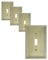 TREEWELL 4-Pack Single Toggle Light Switch Cover Plate, Durable Solid Zinc Alloy Decorative Switch Plate Covers, Antique Brass 1 Gang Wall Plate, Corrosion Resistant