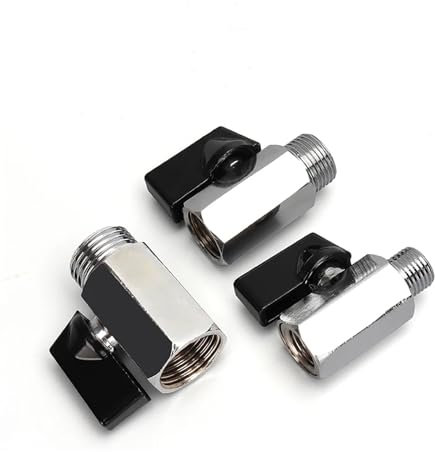 1 Stück Mini-Kugelhahn, Messing-Kugelhahn, 1/8 Zoll 1/4 Zoll 3/8 Zoll 1/2 Zoll BSP-Gewinde, Mini-Stecker auf Buchse, Absperrventil for Luftkompressor, Wasser, Gas, Öl(1/2 Male To Female)