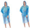Happyyami Einweg Regenponcho Wasserdichter Regenmantel Für Erwachsene Mit Kapuze Langer Blauer Regenschutz Für Outdoor Aktivitäten Wie Wandern Camping Und Festivals