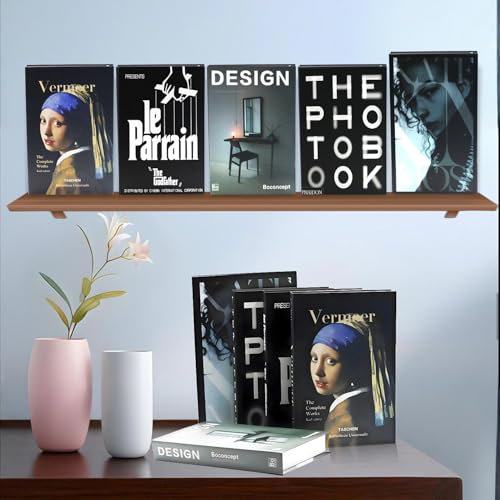 YUJUVI Livres Decoration Maison 5 Pièces Faux Livre Decoration Pliables Décoratifs Livres Decoration d'interieur pour Maison Salon Tables Basses Decoration (5 Pièces G)
