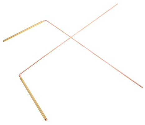 OUNONA 2pièces Baguettes Sourcier Laiton Bicolores pour Détection Eau Et Énergie Tiges Portables Légères pour Explorations Paranormales Et Enquêtes Domestiques