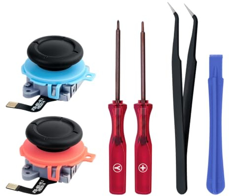 Wigearss TMR Joystick Electromagnético de Repuesto para Mando Nintendo Switch 2, con Thumbsticks de Repuesto y Kit de Reparación, Anti-Drift