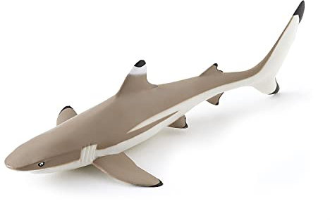 Papo - Realistic Blacktip Shark Figure - Ages 3+ - Marine Life Collection - Educational Play Marine Predator - Gift Idea Toy for Girls and Boys