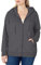 Amazon Essentials Women's Fleece Full-Zip Hoodie (Available in Plus Size), Dark Grey Heather, L