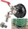 Adaptador de Depósito IBC, 1/2 Adaptador de Tanque IBC, Grifo de Depósito IBC, Adaptador Bidon 1000 L, Grifo Jardin IBC, para Exterior Jardin Deposito Agua Adaptador