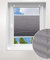 Laneetal Plissee ohne Bohren Klemmfix, Jalousie Faltrollo Crushed Optik, Grau 120 x 130 cm, mit Spannschue für Fenster und Tür, Easyfix klemmträger und verspannt, Sonnen-, Sicht- & Schallschutz