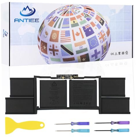 ANTIEE 11.4V 83.6Wh A1953 Laptop Batería para Pro 15 A1990 Mid 2018 2019 Version EMC 3215 3359 BTO cto Touch Bar MV902LL/A MV912LL/A MV922LL/A MV932LL/A MV942LL/A MV952LL/A MV962LL/A