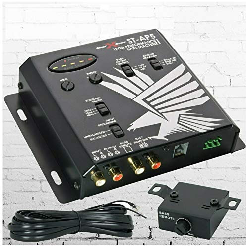 Soundxtreme ST-AP5 Amplificateur de basses numérique et processeur de restauration des basses avec bouton de reconstruction Epicenter et télécommande de montage sur tableau de bord 2e génération