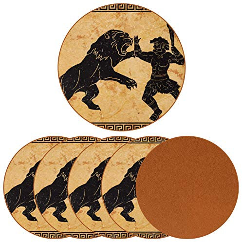 Paquete de 6 posavasos para bebidas, Hercules First Labor Holiday taza de taza de bienvenida para decoración de bar
