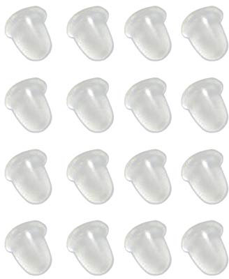 Lot de 100 fermoirs en silicone pour boucles d'oreilles, bijoux, accessoires
