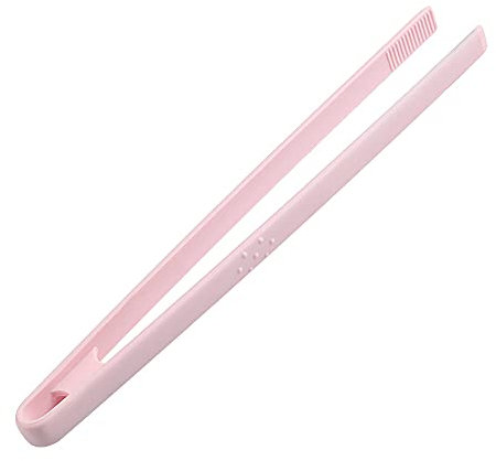 Grillzange Grill Backwerkzeuge Lebensmittelzangen Brotkuchenzangen 30 cm lang Grillzange edelstahl (Color : Pink)