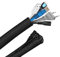 Hocerlu Guaina Cavi, 6m Ø12-25mm, Raccogli Cavi Self-closing, Flessibile Nascondi Cavi Guaina per TV/Computer Ufficio Casa Auto - Nero Classico