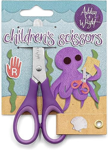 Ashton and Wright - Kinderschere, weich, 12 cm (Purple x 1)