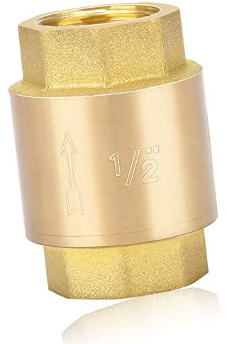Profiwoab Rückschlagventil 1/2 zoll Messing Rückflussverhinderer 1/2 Zoll Rücklaufventil/Rücklaufventilfür Pumpe, Waschmaschine, Garten, Regentonne