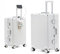 lesulety Hard Shell Suitcase Cabin Size Cheap Cabin Luggage Suitcase Medium 4 Wheels Lightweight with USB Charger Cup Holder zipperless Luggage,White,26in