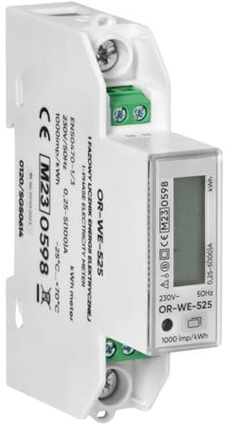 Miratic Stromzähler Hutschiene 1-Phasen DIN-Schienenmodul TH-35mm 100A MID RS485 für PV-Solarsysteme (RS-485-Schnittstelle)
