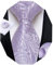 DiBanGu Herren-Krawatten-Set, Paisleymuster, Blumenmuster, Krawatte, Einstecktuch, Manschettenknöpfe, Seidenkrawatten-Set, Party, Hochzeit, Flieder, Einheitsgröße