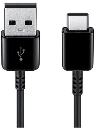 1.5M USB Type C Charger Cable Compatible with Samsung Galaxy A34 5G, A54 5G, S20 Ultra 5G | USB Type-C to USB-A Male Charger Cable, approx. 150 cm - Black