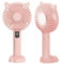 Mini Portable Hand Held Fan, Night Light Handheld USB Rechargeable Fans with 5 Speeds, Cute Cat Design Small Desktop Fans with Digital Display Screen for Home Office Bedroom Outdoor Travel (Pink)