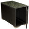 Calma Lux® Couchtisch Beistelltisch Gartentisch Teetisch Tisch Gartenmöbel Kaffeetisch Balkontisch Terrasse Abstelltisch mit Stauraum und Glassplatte 75x40x50cm Poly Rattan Glas (Schwarz)