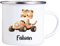 4youDesign Emaille Tasse Kinder personalisiert – Tierauto Tiger – Tier Namenstasse – Geschenk für Jungen & Mädchen – Bruchsicher & Leicht – Geschenkidee zur Einschulung & Geburtstag - 300ml