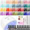 COSCELIA 25 Stück Nagelset Gelnägel Starterset UV Nagellack Set mit UV Lampe Schwarz Weiß und Rot Lila Gelnägel Set für Anfänger