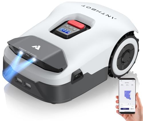 Robot Cortacésped Inalámbrico Periférico - 3600㎡, RTK Banda Completa+4 Ojos Visión de IA Cortacésped Robot Césped, Cartografía Automática, 30 Multi-Zonas, Evita Obstáculos, Antivol, ANTHBOT Genie3000