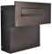 Mauerdurchwurf Briefkasten Braun Bronze Antik Einbaubriefkasten Durchwurfkasten mit regulierbarer Tiefe 19 bis 26 cm für Hauswände und Zaunmauern