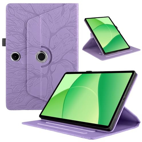 TEDTIKJT Funda Compatible con OPPO Pad SE 11 2025 (Models:OPD2417) Funda PU Cuero Protectora 360 Giratoria Soporte para Tablets OPPO Pad SE 11 2025 Carcasa, Violet Árboles