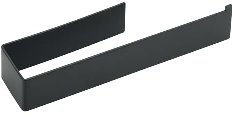 Mooche Porte Serviette Salle de Bain, 25 x 5 CM, en Acier Inoxydable, Noir | Barres Porte-Serviettes Support Mural, Porte Serviette de Bain Antirouille et Durable