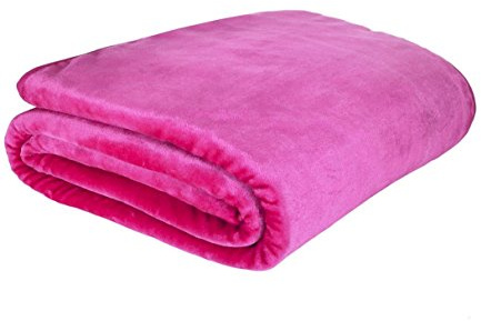 Olivia Rocco Super Soft Raschel Sofa Bed Throw, Faux Fur Mink Blanket Settee Throws, Double King Size, Hot Pink X Large 200 x 240 cm