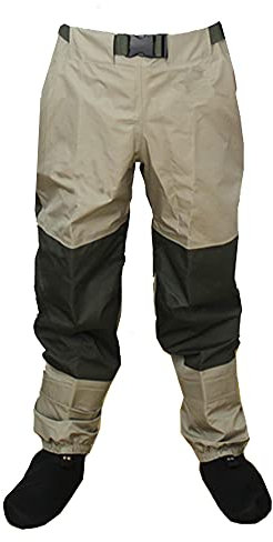 Kylebooker Traspirante Stockingfoot Vita Alta Pesca Wading Pantaloni Waders (L)