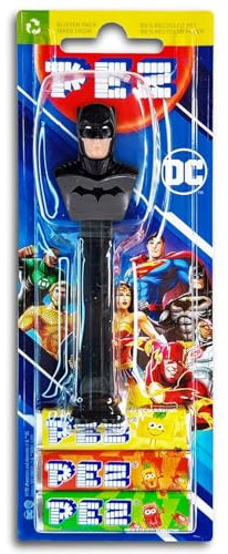 Pez Candy DC Justice League Batman - Dispensador con 2 paquetes de caramelos