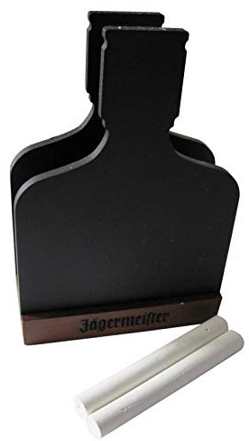 Jägermeister - Tischaufsteller zum Beschriften mit 2 Stück Kreide