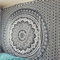 Popular Handicrafts Wandteppiche Hippie Mandala Wandbehang Ombre Boho Schwarz Grau