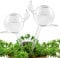KiKiHome New Plant Waterer Self Watering Globes, Hand Blown Clear Glass Plant Water Bulbs for Indoor & Outdoor (2 Sanils)